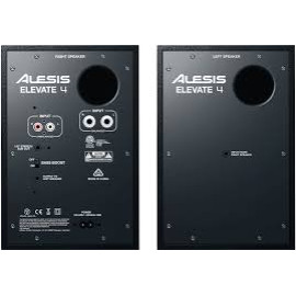 Alesis Elevate 4 |Pair of 50 W Powered Desktop Studio or Gaming Speakers (Black)