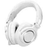 Audio-Technica ATH-M50XWH Professional Studio Monitor Headphones- white.