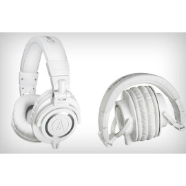 Audio-Technica ATH-M50XWH Professional Studio Monitor Headphones- white.