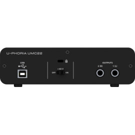 Behringer U-Phoria UMC22 Audiophile 2x2 USB Audio Interface with MIDAS Mic Preamplifier