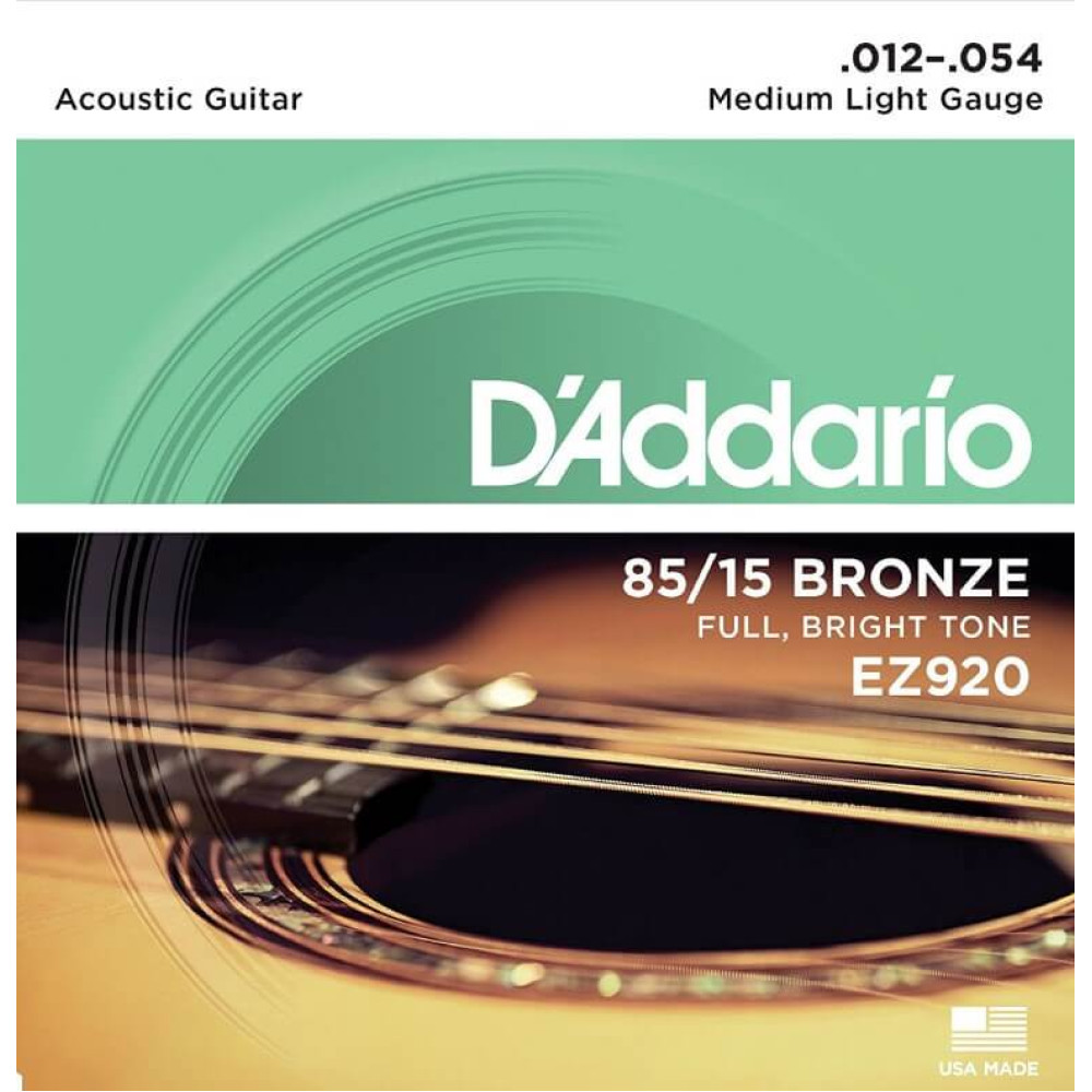 D'Addario EZ920 85/15 Bronze Medium Light Acoustic Guitar Strings