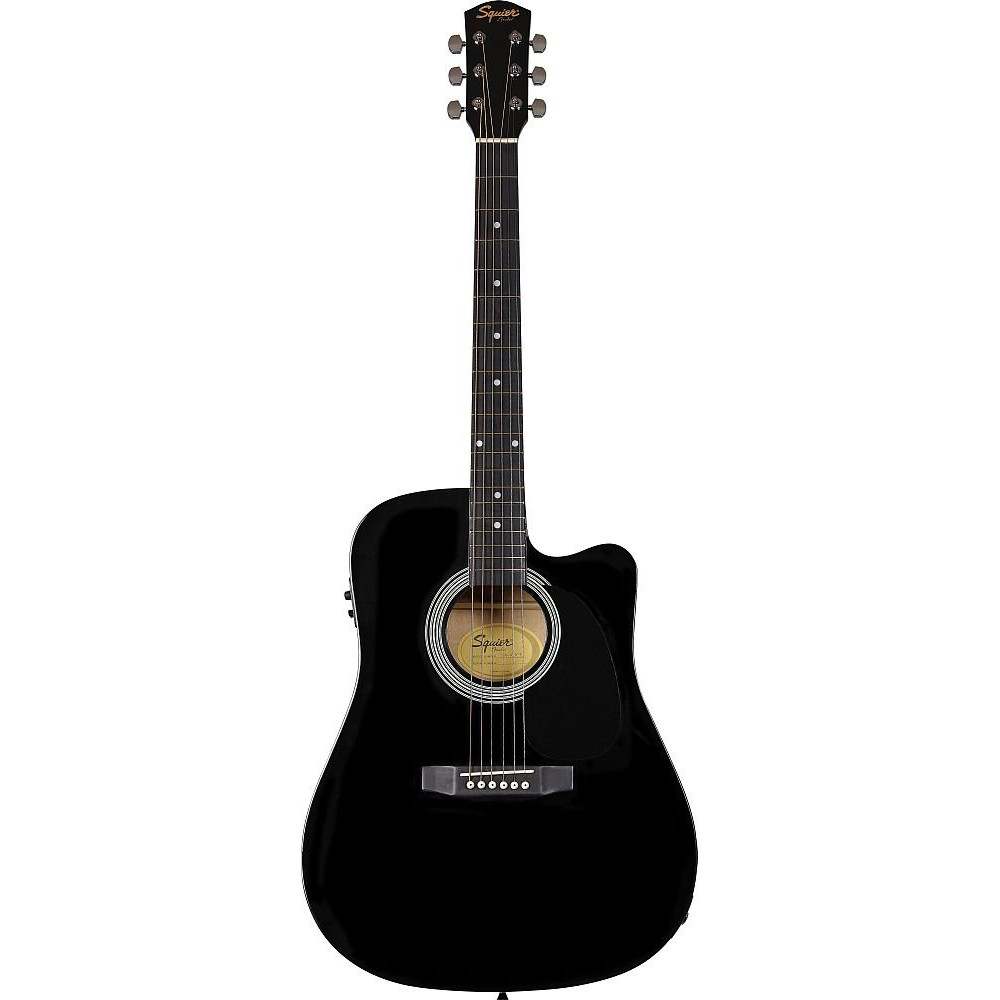 FENDER SQUIER SA-105CE SEMI ACOUSTIC GUITAR - BLACK