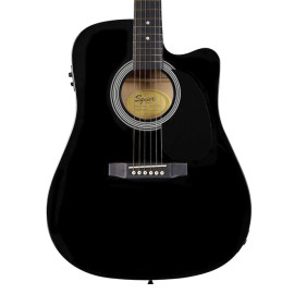 FENDER SQUIER SA-105CE SEMI ACOUSTIC GUITAR - BLACK