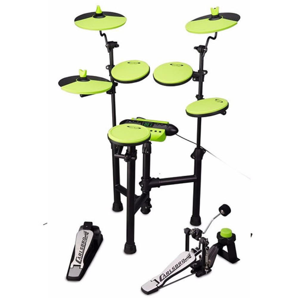 Carlsbro CSD130 - Compact Electronic Drum Kit - Green