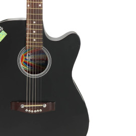 Givson Venus - 6-String Cutaway Right Hand Acoustic Guitar with Bag (Black) Free Shipping