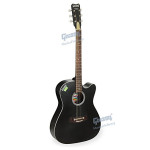 Givson Venus - 6-String Cutaway Right Hand Acoustic Guitar with Bag (Black) Free Shipping