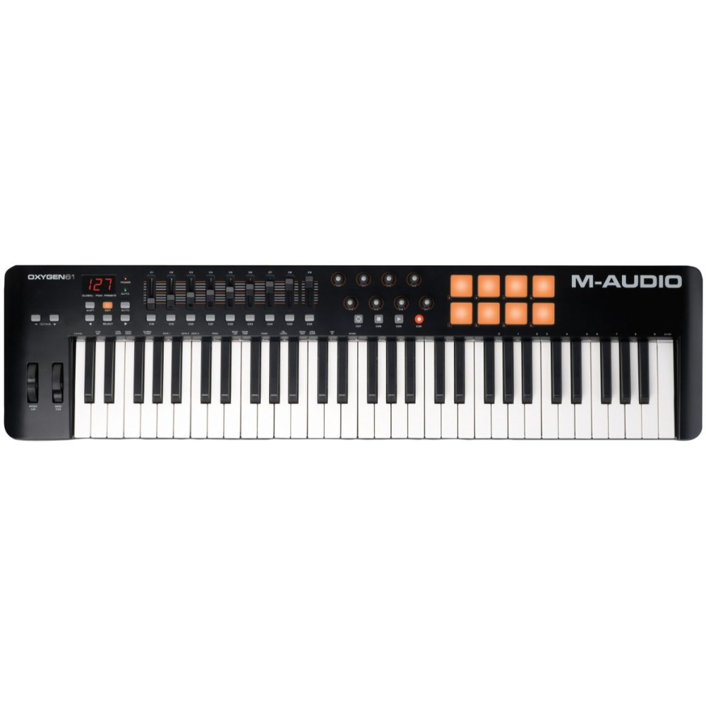 M-Audio Oxygen 61-Keys MIDI Keyboard with Eight Trigger Pads.